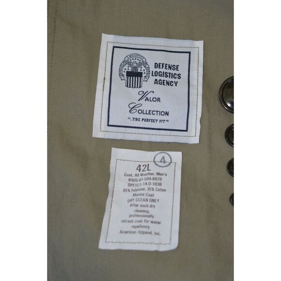 NWOT Defense Logistics Agency Inspector Gadget US Military Trench Coat Mens 42L - Picture 5 of 9